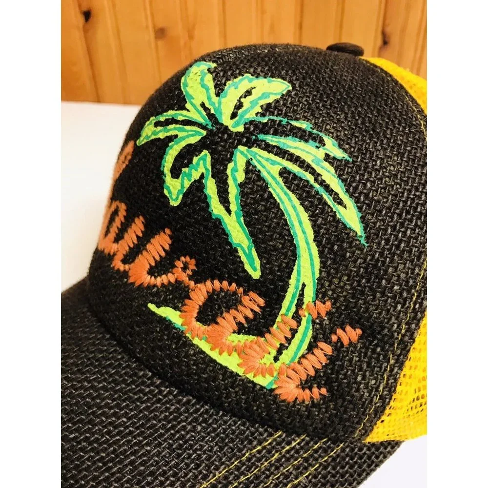 Hawaii Brown Orange Snapback Trucker Hat